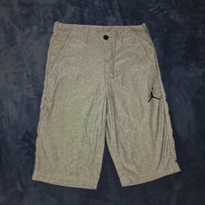 Rare Air Jordan Button Fly Shorts Flamingo Interior Pockets Size 28 Gray
